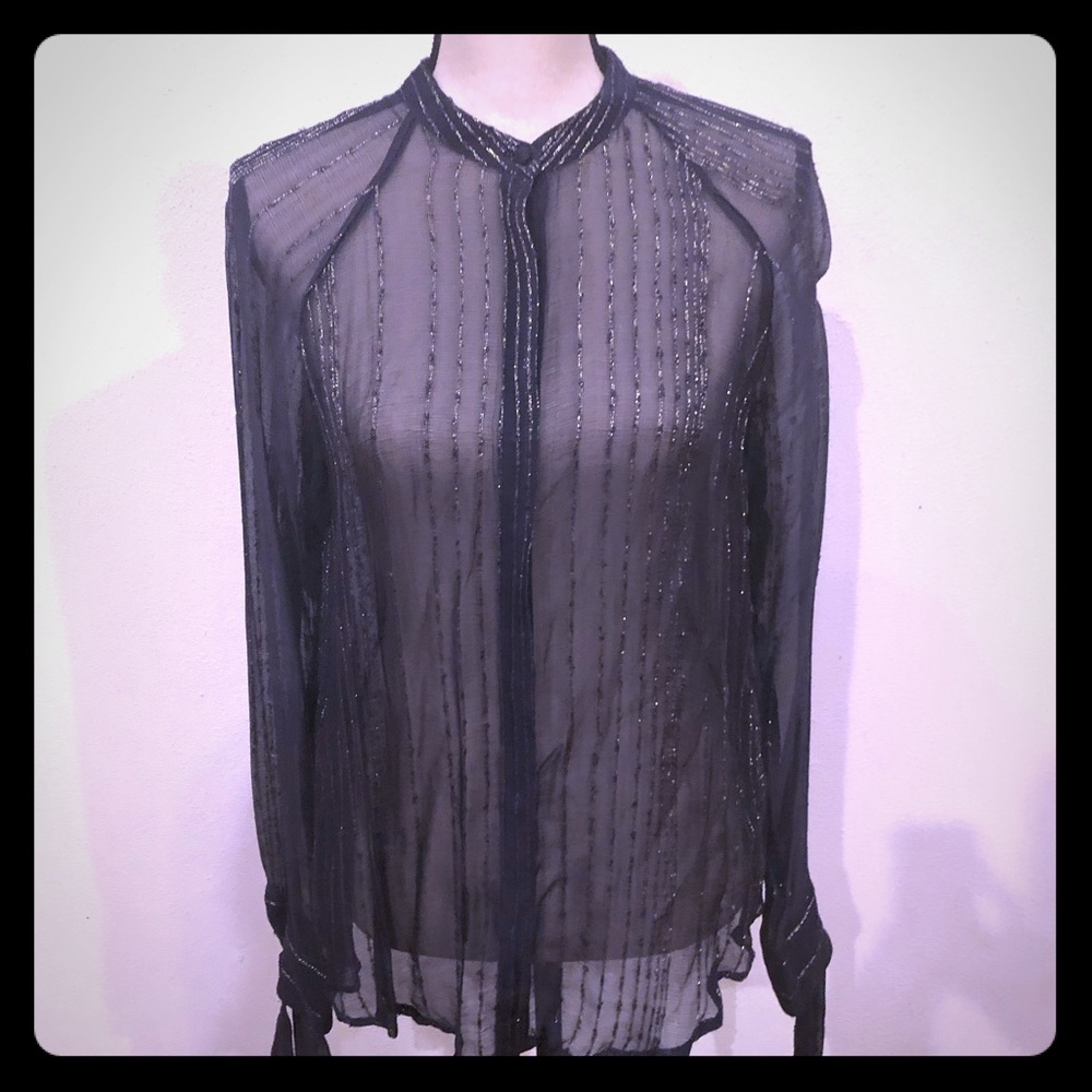 Zadig & Voltaire silk blouse with ties